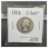 1932 Silver Washington Quarter