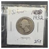 1932 Silver Washington Quarter (Key Date)