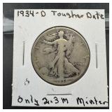 1934-d Walking Liberty Silver Half Dollar