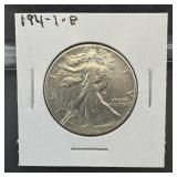 1941 Walking Liberty Silver Half Dollar