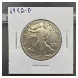 1942 Walking Liberty Silver Half Dollar