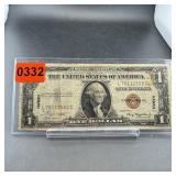 1935-a $1 Hawaii Silver Certificate. Serial Number