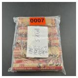 Five Rolls of Wheat Pennies by Decade (Times the B