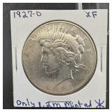 1927-D Peace Silver Dollar