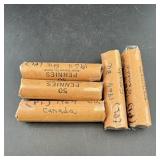 5x the Bid - 1964-P BU Canada Penny Roll
