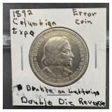 Error 1892 Columbian Exposition Silver Half Dollar