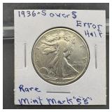 Error 1963-S Franklin Silver Half Dollar (mintage
