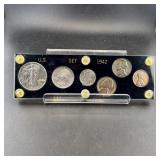 1942 Coin Set in Capital Holder