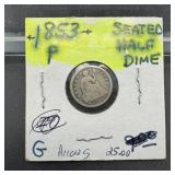 1853 Seated Liberty Silver Half Dime (Arrows)