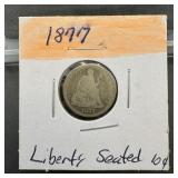 1877 Seated Liberty Silver Dime