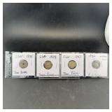 Four Silver Foreign Coins (1892-1943)