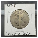 1917-s Walking Liberty Silver Half Dollar