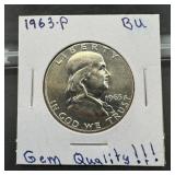 1963 Franklin Silver Half Dollar (philadelphia)