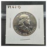 1961-d Franklin Silver Half Dollar