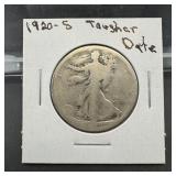 1920-s Walking Liberty Silver Half Dollar