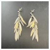 Carolyn Pollack Sterling Silver Feather Earrings