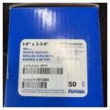 (50) Wedge Anchors  3/8 In X 3-3/4 In