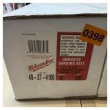 (2 Cases) Milwaukee 100-grit Sanding Belts  4 In