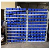 102"x 24" X 78" Double Rivet Racking With Blue Bin