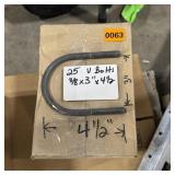 (25) U-bolts 3/8 X 3 Inch X 4.5 Inch