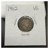 1902 Silver Barber Dime