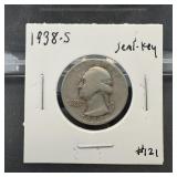 1938-s Washington Silver Quarter (semi-key Date)