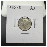 1942-D Silver Mercury Dime