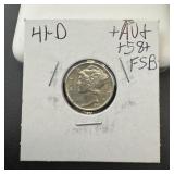 1941-D Silver Mercury Dime, higher grade