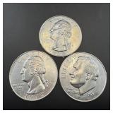 Plastic Coin Drink Coasters, lot of 3