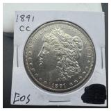 1891-CC Morgan Silver Dollar