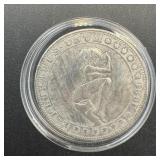 1881 Morgan Silver Dollar, hobo-style altered coin