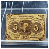 5c Fractional Currency #1230 1st Issue George Wash