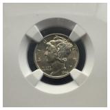 Mercury Ngc Brilliant Unc 1944 Silver Dime - Beaut