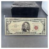 1963 $5 United States note, red seal