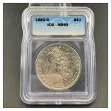 1883-O Morgan Silver Dollar, ICG MS-65