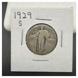 1929-S Standing Liberty silver quarter