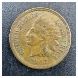 1907 Indian Head Penny - Sharp Detail!