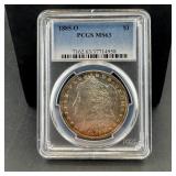 1885-O Morgan silver dollar, PCGS MS-63