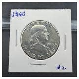 1963 Franklin Half Dollar - 90% Silver