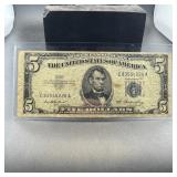 1953 $5 silver certificate, serial C83554226A