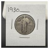1930 Standing Liberty silver quarter