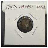 1905-S Barber Dime, 90% silver