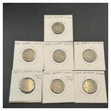Buffalo Nickels, 7-coin lot
