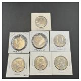 Lot Of 7 Kennedy Halves