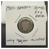 1915-S Barber Dime, 90% silver