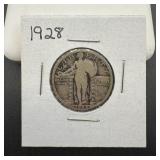1928 Standing Liberty silver quarter