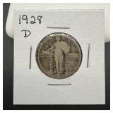 1928-D Standing Liberty silver quarter