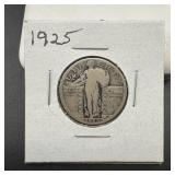 1925 Standing Liberty silver quarter