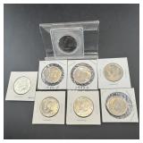 Lot Of 8 Kennedy Halves