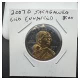 2007-D Sacagawea Dollar, gold-tone finish